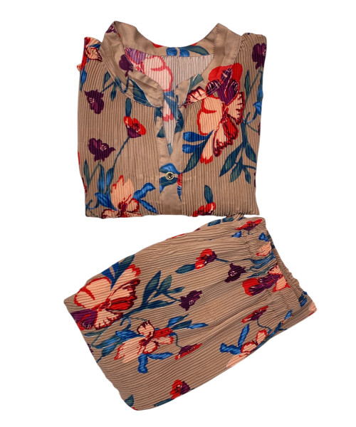 Brown Printed Co Ord Set