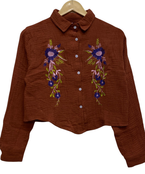 Brown Printed Shirt