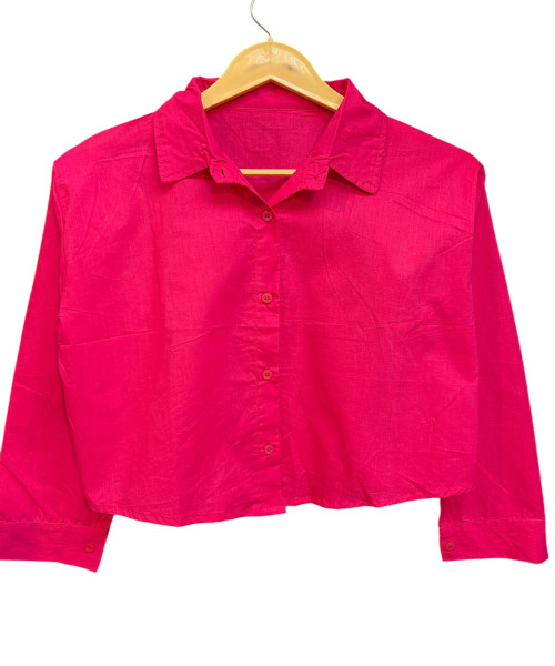 Pink  Cotton  Shirt For Women