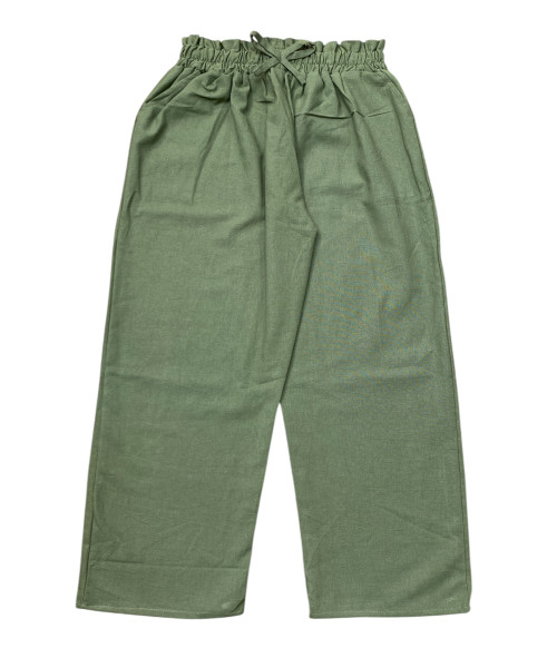Khaki Green Cotton Trouser