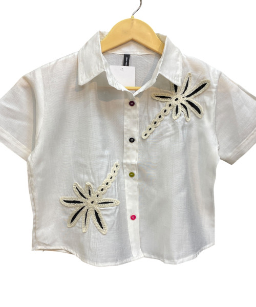 White Crop Shirt