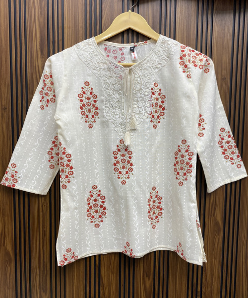 White Cotton Kurti