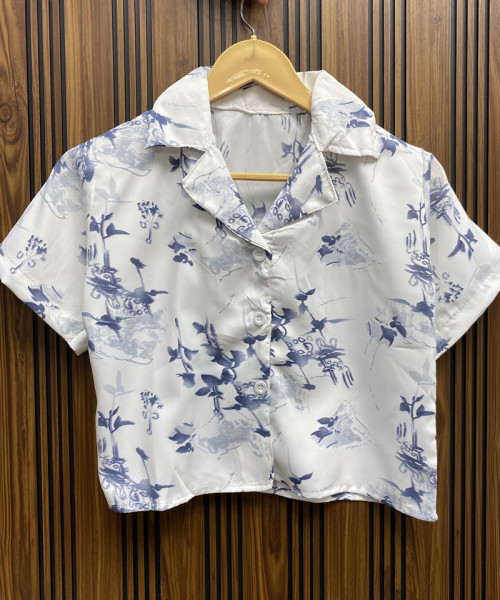 White With Blue Shirt