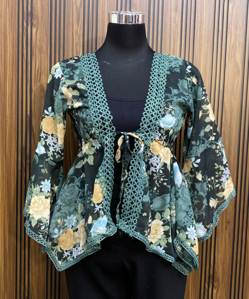 Green Printed Top