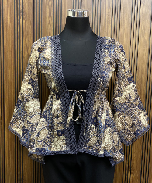 Blue Printed Top