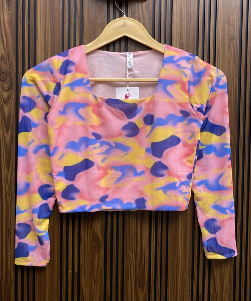 Pink Net Top For Women