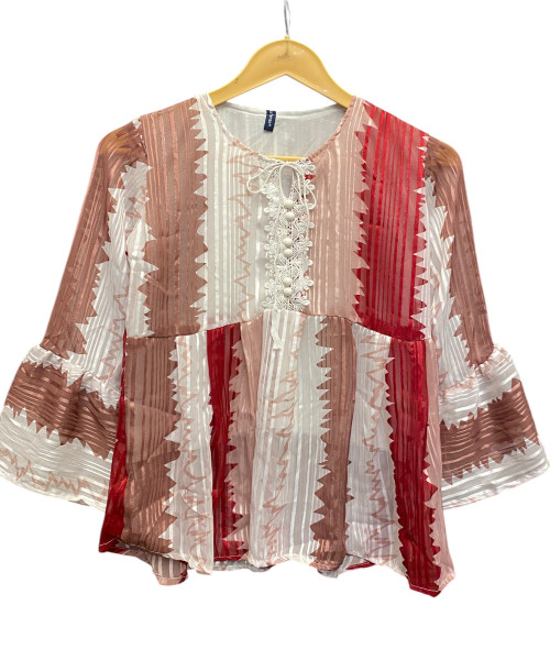 Red With White Frock Style