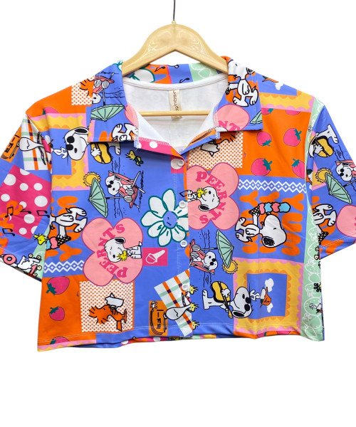 Blue  Printed Top For Women