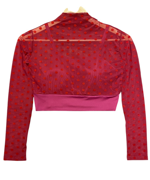 Maroon Net Top