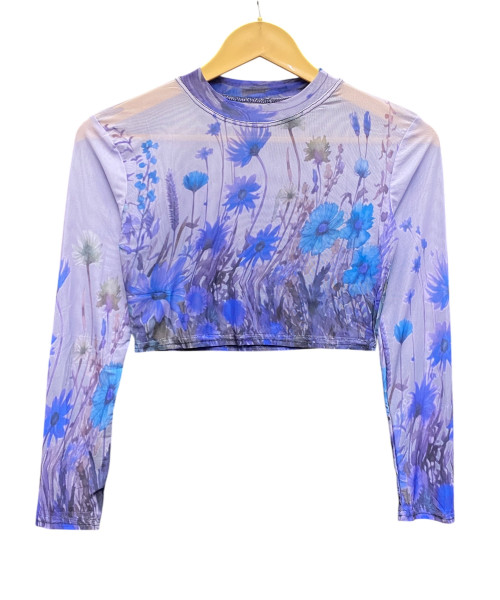 Blue  Printed Top