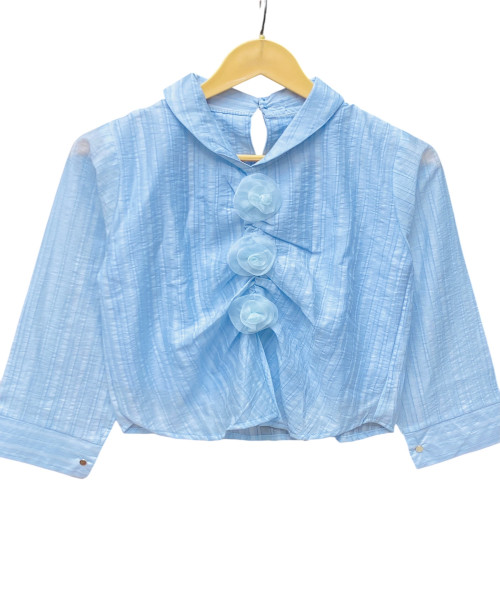 Sky Blue Flower Top