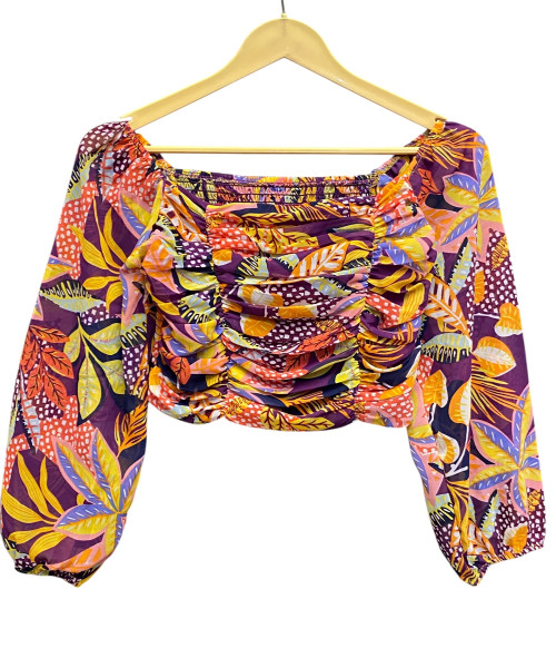 Flower Printed  Crop Top