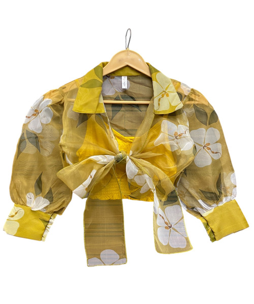 Yellow Organza Top