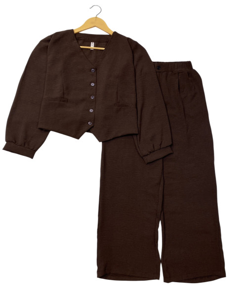 Dark Brown Two Pc Set