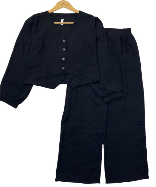 Black Two Pc Co Ord set