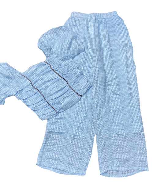 Blue Two Pc Co Ord Set For Women