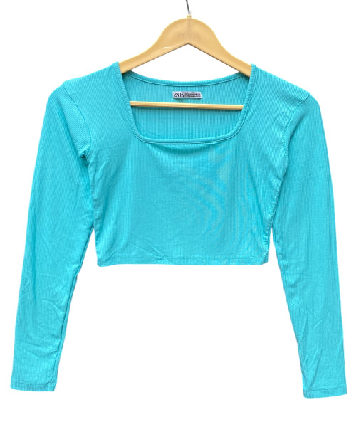 Sky  Blue  Crop Top