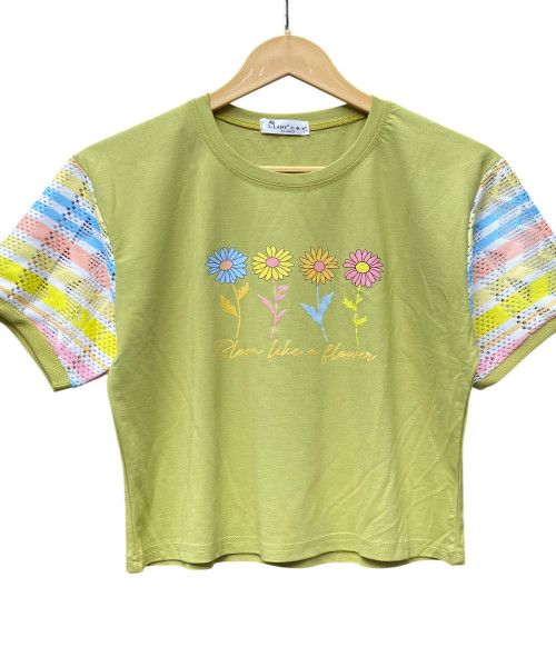 Green  Printed Top