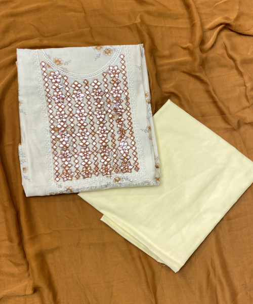 Flower  Printed Cotton Suit