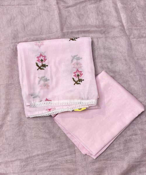 Beautiful Kota Doria Flower Printed Suit