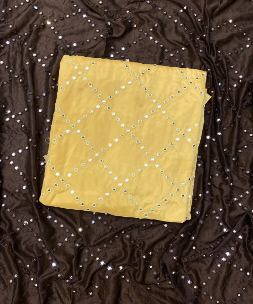 Yellow Mirror Work Suit