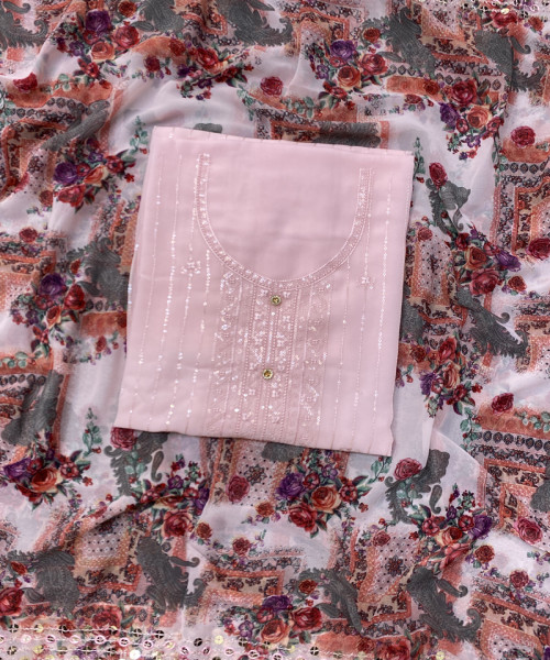 Light Pink Georgette Suit