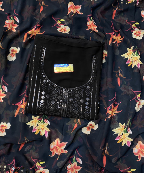 Black Georgette Suit