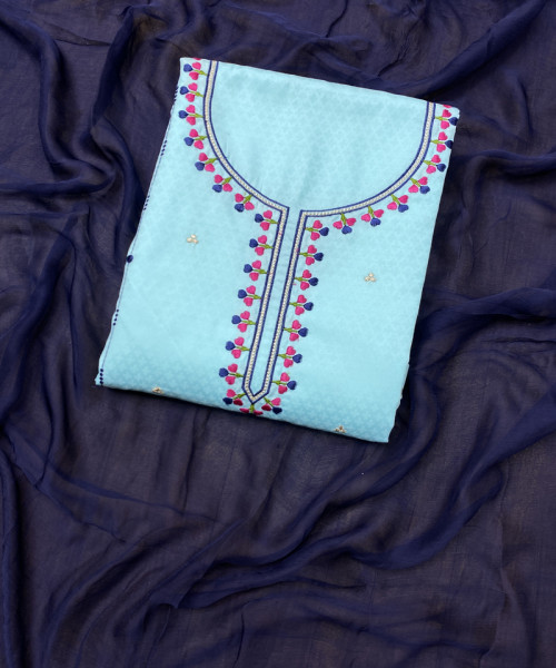 Sky Blue Cotton Suit