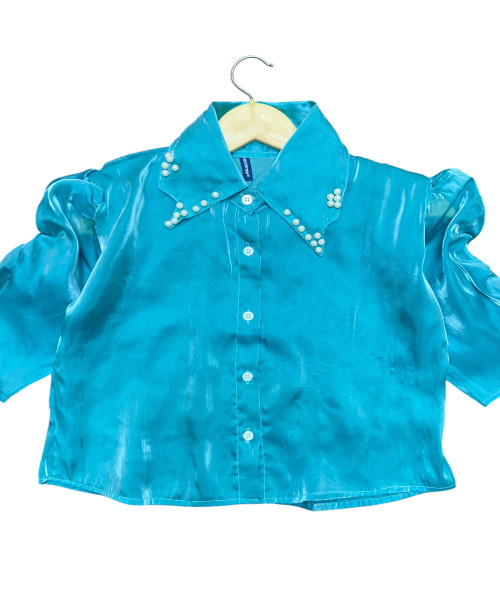 Sky Blue Organza Shirt