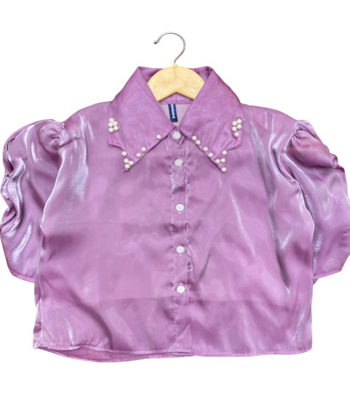 Purple Organza Shirt
