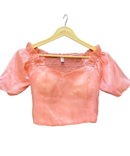 Peach Organza Top