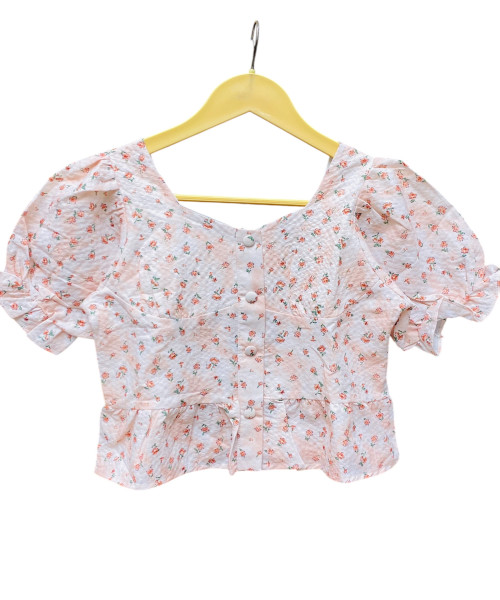 Flower  Printed  Crop Top