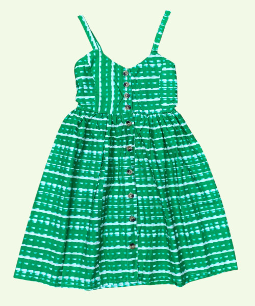 Green Cotton Maxi Dress
