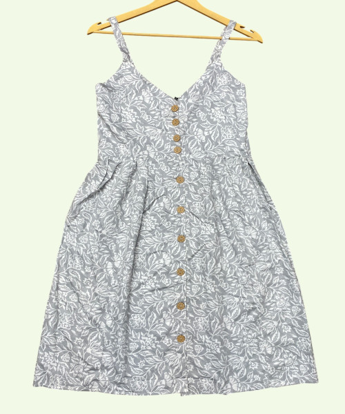 Grey Cotton Maxi Dress