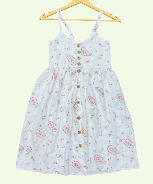 White Printed Dress