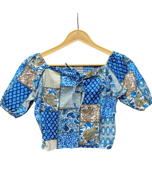 Blue Summer Crop Top
