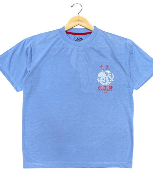Sky Blue Cotton T Shirt