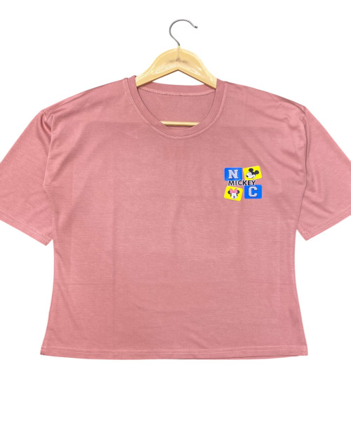 Peach Printed T Shirt