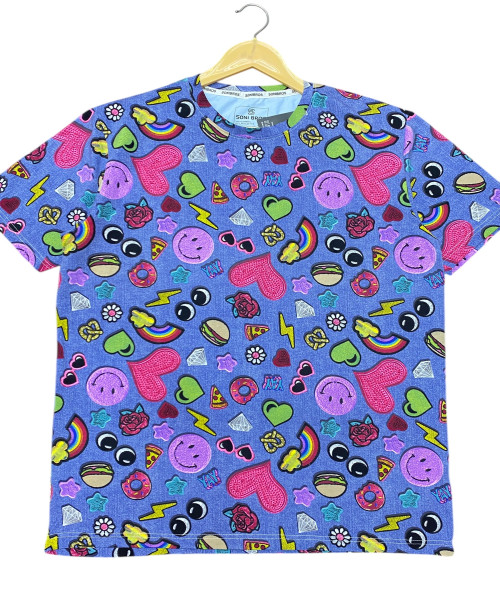 Blue  Printed T Shirt