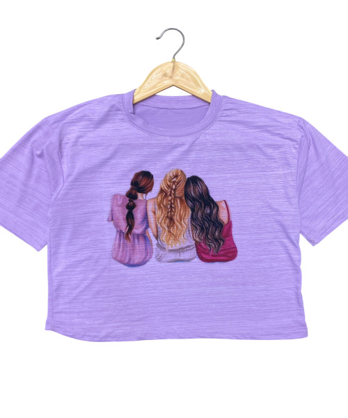 Lavender Crop T Shirt
