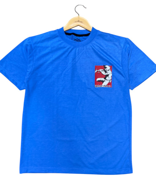 Blue  Printed  T Shirt