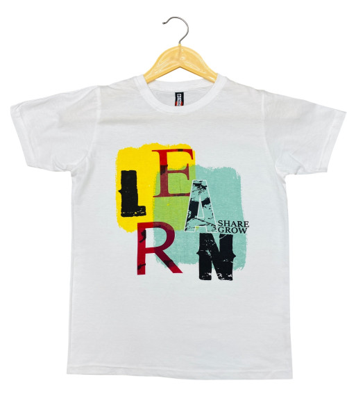 White Printed T Shirt