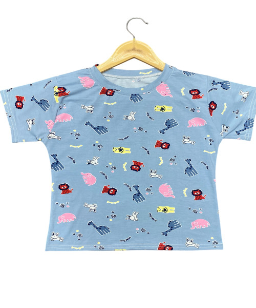 Printed Crop T Shirt
