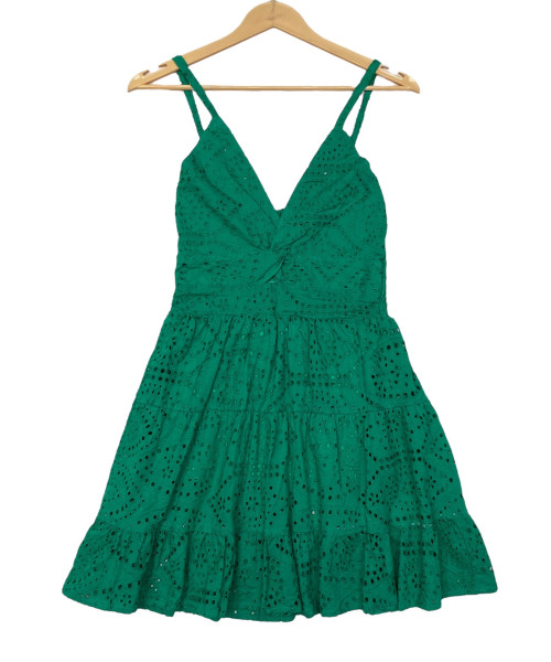 Green Chickankari Dress
