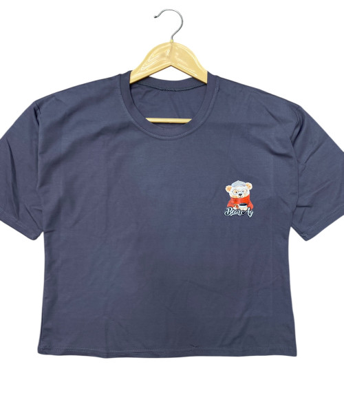 Grey  Printed T Shirt