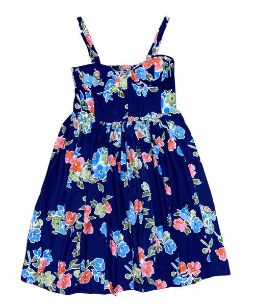 Navy Blue Printed Dress