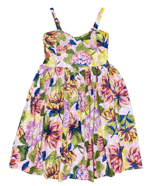 Flower Printed Padded Dress