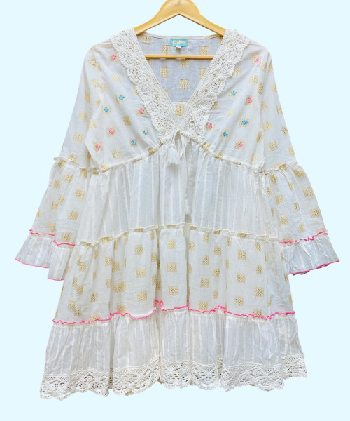 White Boho Dress For Women