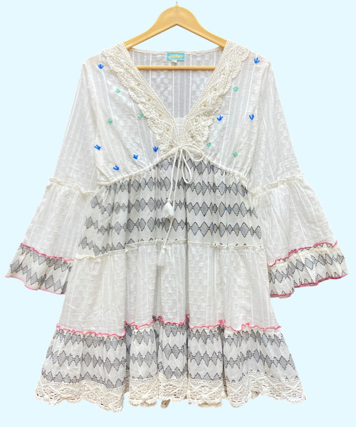 Black With White Summer Dress