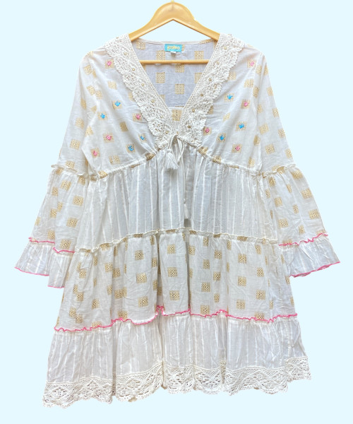White Boho Summer Dress